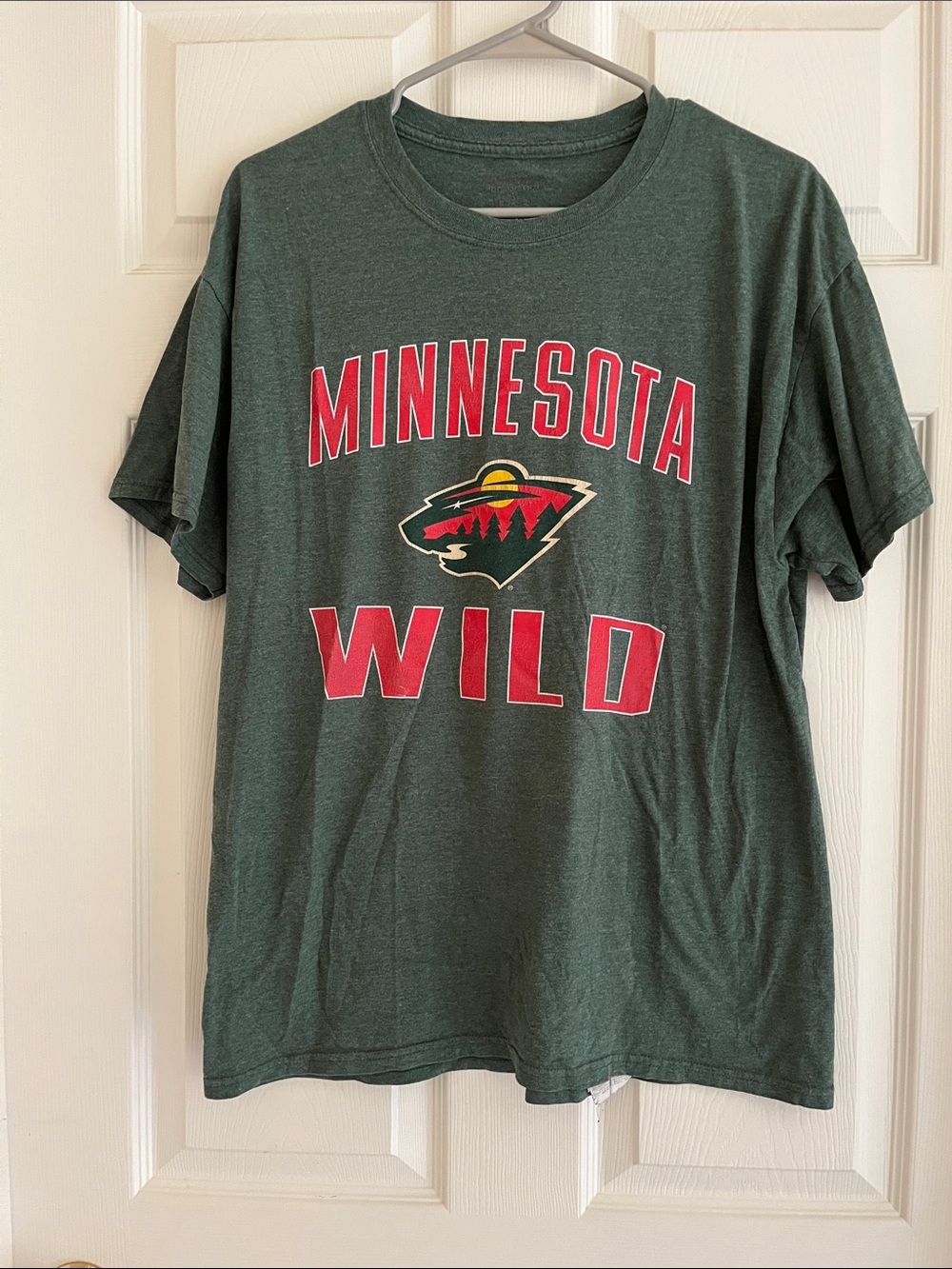 Minnesota Wild Men's Green Short Sleeve T-Shirt Green L